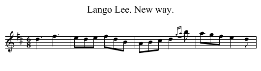 Lango Lee. New way. - staff notation
