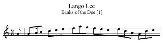 Lango Lee - staff notation