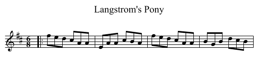 Langstrom's Pony - staff notation