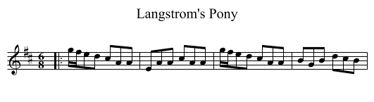 Langstrom's Pony - staff notation