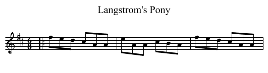 Langstrom's Pony - staff notation