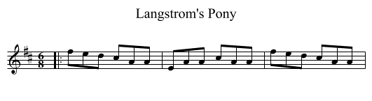 Langstrom's Pony - staff notation