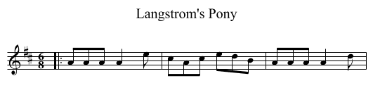 Langstrom's Pony - staff notation