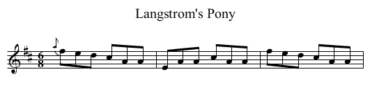 Langstrom's Pony - staff notation