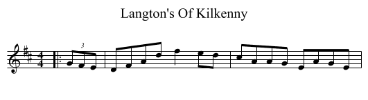 Langton's Of Kilkenny - staff notation