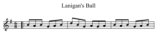 Lanigan's Ball - staff notation