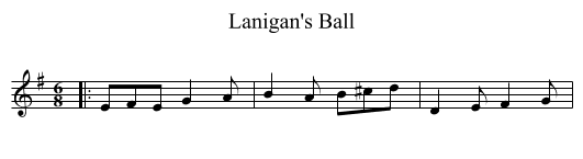 Lanigan's Ball - staff notation