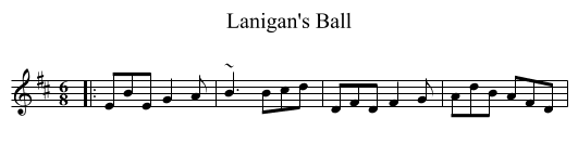 Lanigan's Ball - staff notation