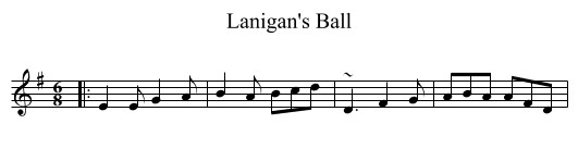 Lanigan's Ball - staff notation
