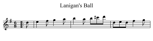 Lanigan's Ball - staff notation