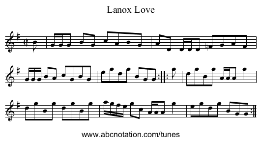 Lanox Love - staff notation