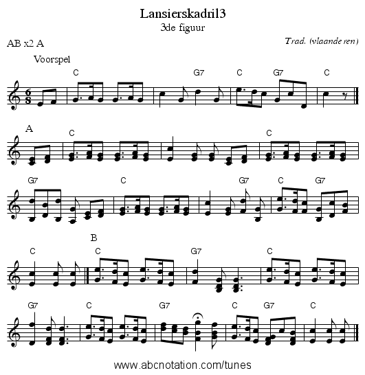 Lansierskadril3 - staff notation
