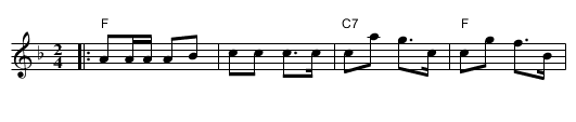 Lantti (in F) - staff notation