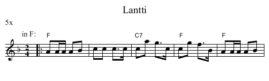 Lantti - staff notation