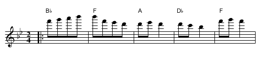 Lapovo Kolo transposed - staff notation