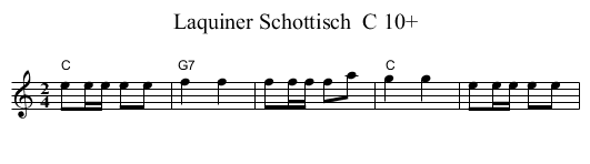 Laquiner Schottisch  C 10+ - staff notation