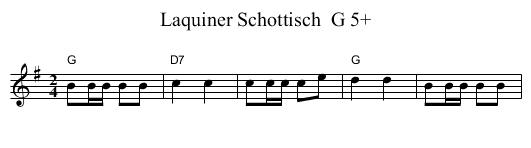 Laquiner Schottisch  G 5+ - staff notation