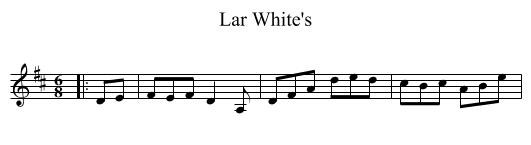 Lar White's - staff notation