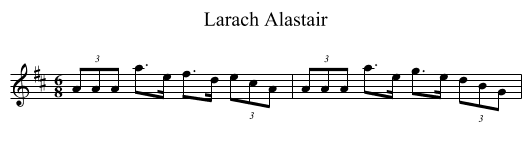 Larach Alastair - staff notation
