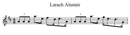 Larach Alastair - staff notation