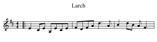 Larch - staff notation