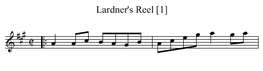 Lardner's Reel [1] - staff notation