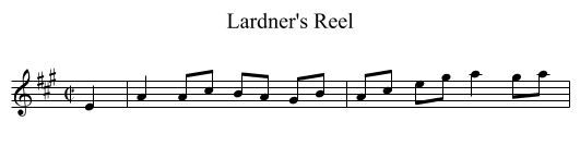Lardner's Reel - staff notation