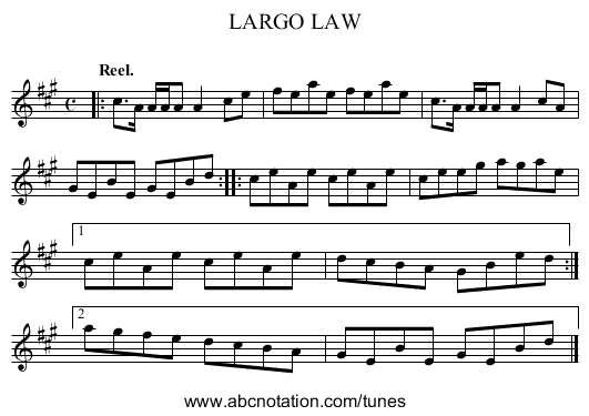 LARGO LAW - staff notation