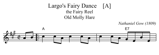 Largo's Fairy Dance    [A] - staff notation