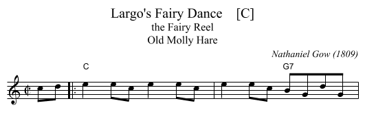 Largo's Fairy Dance    [C] - staff notation