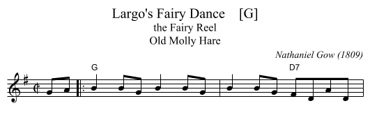 Largo's Fairy Dance    [G] - staff notation