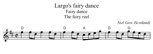 Largo's fairy dance - staff notation