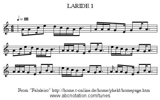 LARIDE 1 - staff notation