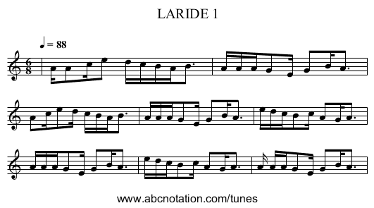 LARIDE 1 - staff notation