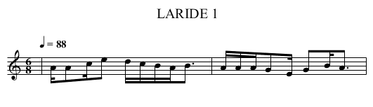LARIDE 1 - staff notation
