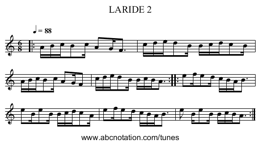LARIDE 2 - staff notation