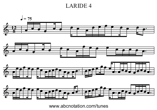 LARIDE 4 - staff notation