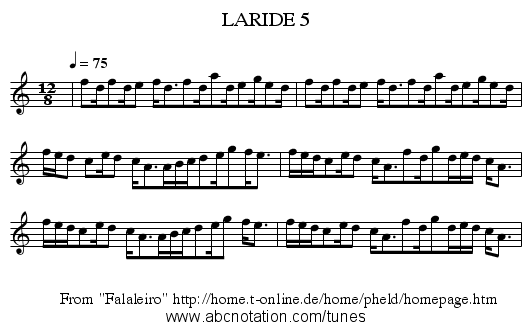 LARIDE 5 - staff notation