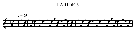 LARIDE 5 - staff notation