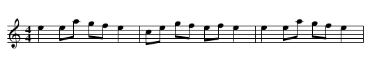 Laridé à Roger - staff notation