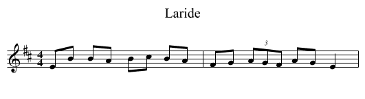 Laride - staff notation