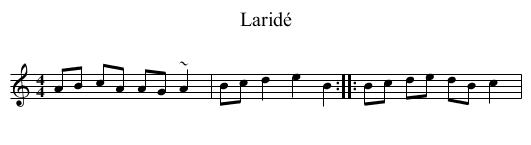 Larid&eacute; - staff notation