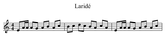 Larid&eacute; - staff notation