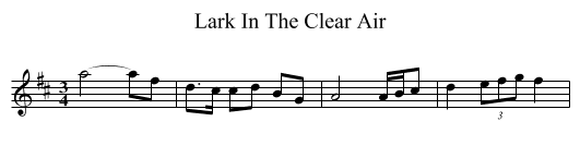 Lark In The Clear Air - staff notation