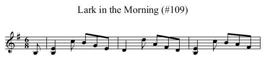 Lark in the Morning (#109) - staff notation