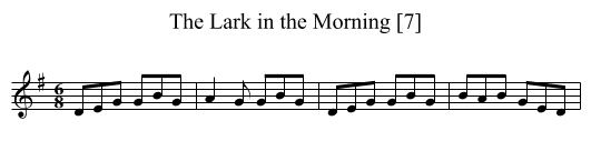 Lark in the Morning [7], The - staff notation