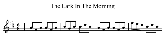 Lark In The Morning, The  - staff notation