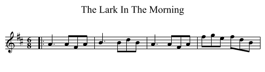 Lark In The Morning, The  - staff notation