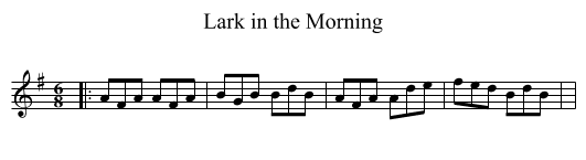 Lark in the Morning - staff notation
