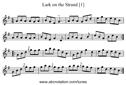 Lark on the Strand [1] - staff notation